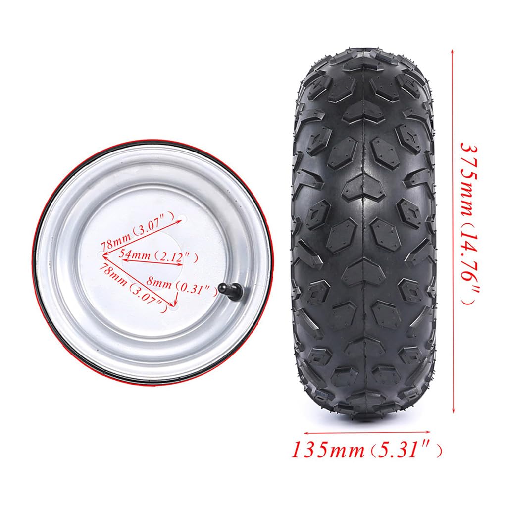 Amazon.com: Set of 2 145/70-6 ATV Tires and Rims 3 Lug with Rear